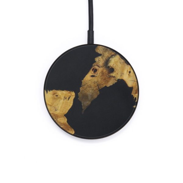 Circle Wood+Resin Wireless Charger - Fredi (Pure Black, 569683) Hot on Sale