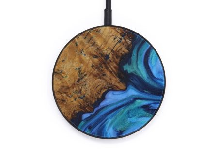 Circle Wood+Resin Wireless Charger - Catherine (Light Blue, 570090) Online