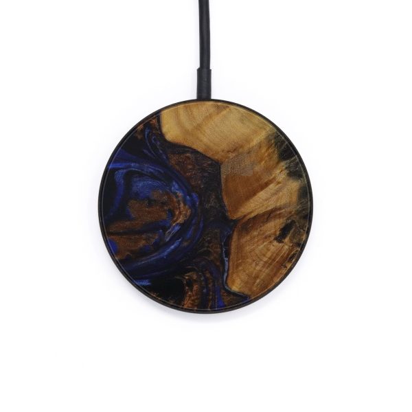 Circle Wood+Resin Wireless Charger - Cariotta (Dark Blue, 571982) For Discount