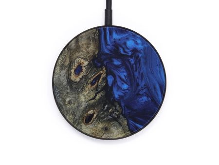 Circle Wood+Resin Wireless Charger - Bambi (Dark Blue, 567299) Online Sale