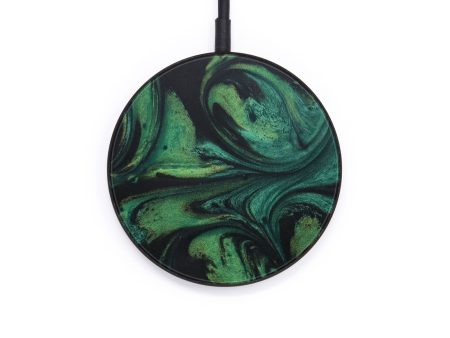 Circle ResinArt Wireless Charger - Alnoor (Dark Green, 572432) Fashion