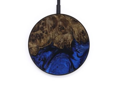 Circle Wood+Resin Wireless Charger - Belvia (Dark Blue, 572208) Hot on Sale