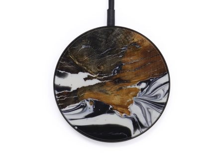 Circle Wood+Resin Wireless Charger - Haley (Black & White, 570404) Hot on Sale