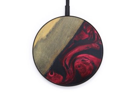 Circle Wood+Resin Wireless Charger - Iridian (Dark Red, 572380) Discount