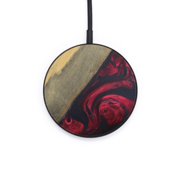 Circle Wood+Resin Wireless Charger - Iridian (Dark Red, 572380) Discount