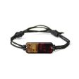 Classic Wood+Resin Bracelet - Elberta (Dark Red, 570121) Discount