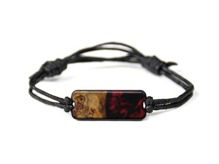 Classic Wood+Resin Bracelet - Elberta (Dark Red, 570121) Discount