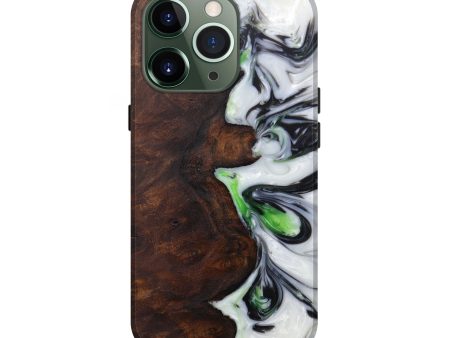 iPhone 13 Pro Wood+Resin Live Edge Phone Case - Bevyn (Black & White, 570410) Online