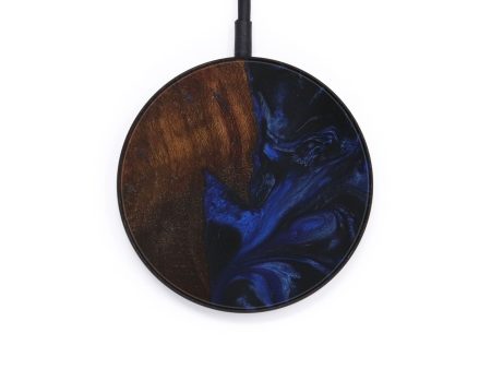 Circle Wood+Resin Wireless Charger - Gustave (Dark Blue, 570003) Online Sale