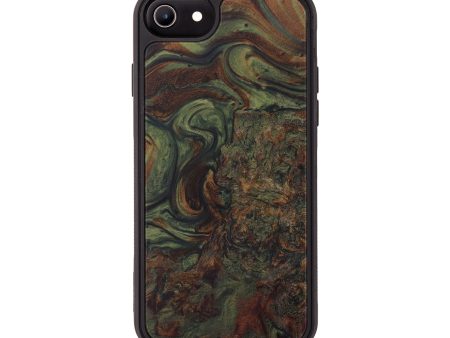 iPhone 7 Wood+Resin Phone Case - Alvena (Dark Green, 567042) For Cheap