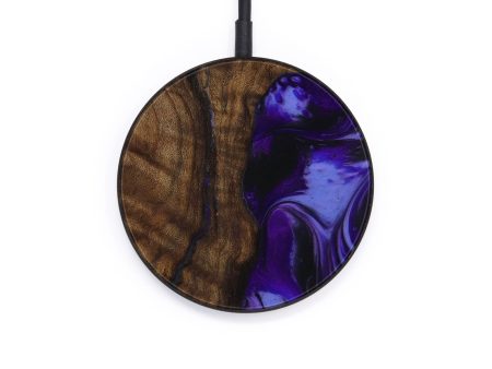 Circle Wood+Resin Wireless Charger - Giustina (Purple, 572394) For Sale