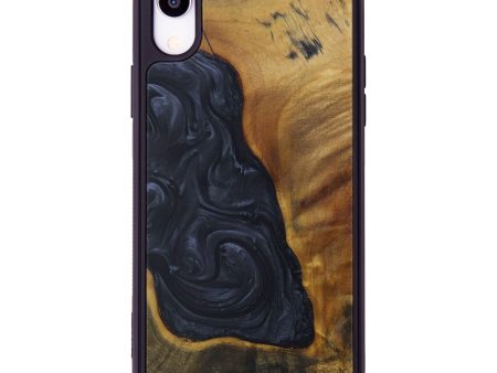 iPhone Xr Wood+Resin Phone Case - Clemmy (Pure Black, 570701) on Sale