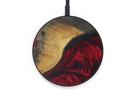 Circle Wood+Resin Wireless Charger - Vallier (Dark Red, 572379) Online