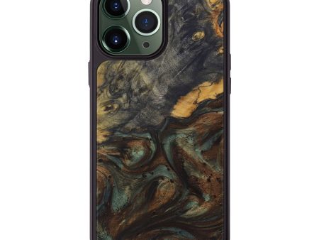 iPhone 13 Pro Max Wood+Resin Phone Case - Viola (Dark Green, 568755) Online now