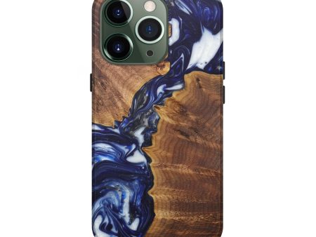 iPhone 13 Pro Wood+Resin Live Edge Phone Case - Aridatha (Dark Blue, 567156) Hot on Sale