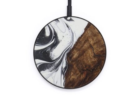 Circle Wood+Resin Wireless Charger - Taro (Black & White, 572919) Fashion