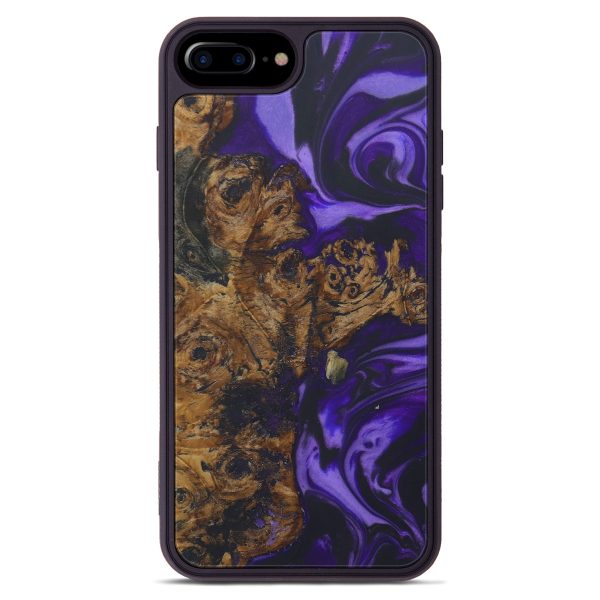 iPhone 8 Plus Wood+Resin Phone Case - Lovey (Purple, 569851) Hot on Sale