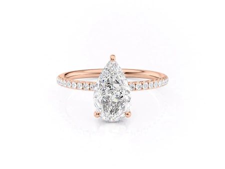 The Low Profile Kamellie Set With A 1 Carat Pear Moissanite Online Hot Sale