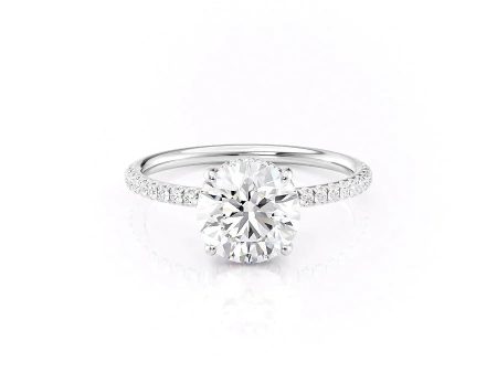 The Low Profile Kamellie Set With A 3 Carat Round Moissanite Supply