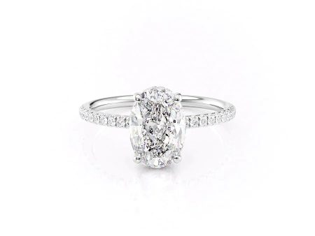 The Low Profile Kamellie Set With A 2 Carat Oval Moissanite For Discount