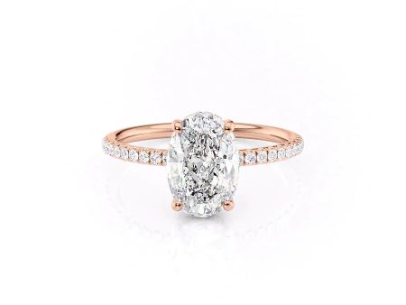 The Low Profile Kamellie Set With A 2.5 Carat Oval Moissanite For Discount