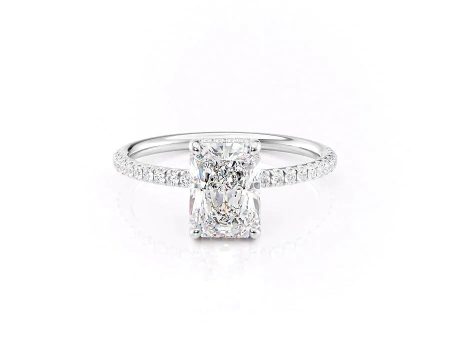 The Low Profile Kamellie Set With A 1.5 Carat Radiant Moissanite on Sale