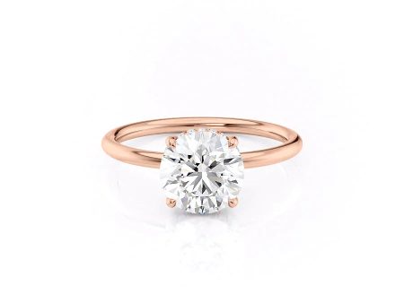 The Low Profile Kamellie Set With A 1 Carat Round Moissanite For Cheap